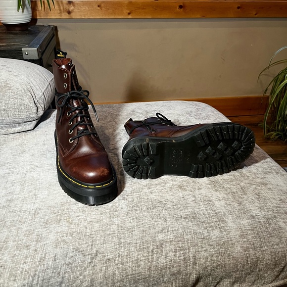 Dr. Martens Red Leather Boots - Picture 3 of 4